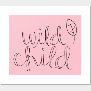 Wild Child (black) Posters and Art